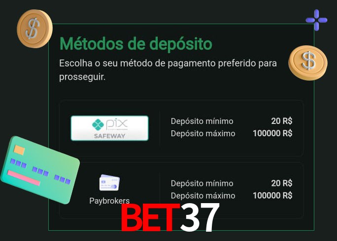 O cassino Bet37 oferece uma grande variedade de métodos de pagamento